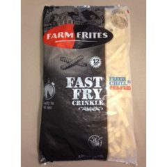   Farm Frites Fast Fry 90mp-es gyorsan süthető hullámos hasábburgonya (2,5 kg/csomag; 5 csomag/karton)