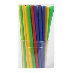 Szívószál egyenes színes/fekete (500db/cs)